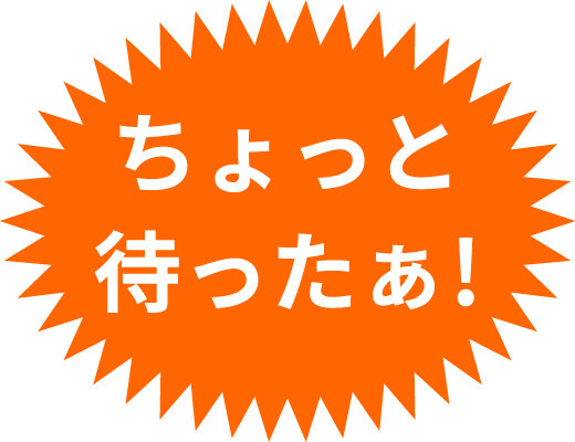 ちょっと待ったぁ!