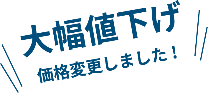 大幅値下げ 価格変更しました!